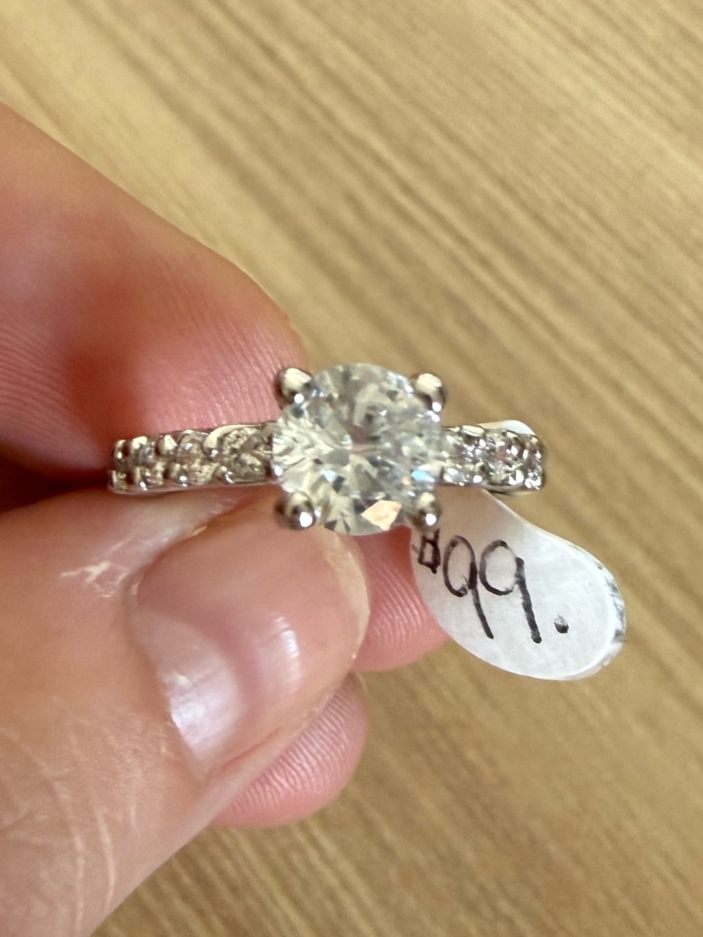 Sparkling Round Cut Solitaire Ring | Engagement Style | Size 5.5